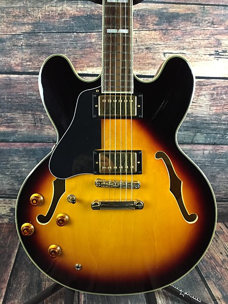 専門店では Epiphone padded with Sunburst Handed Left VS II Sheraton ギター