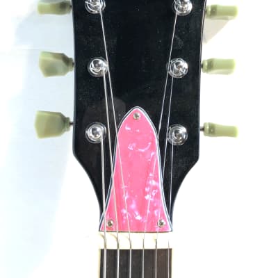 Tonika modified experimental noise guitar USSR russian made The Cat Barf Bandito 1980s Black and pink image 9