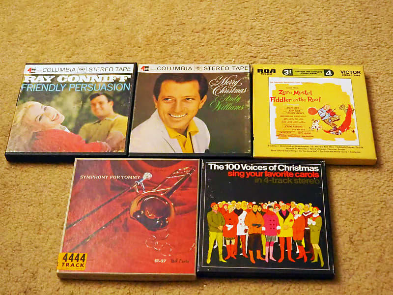 Lot of 5 Commercial Pre-Recorded Reel to Reel Tapes