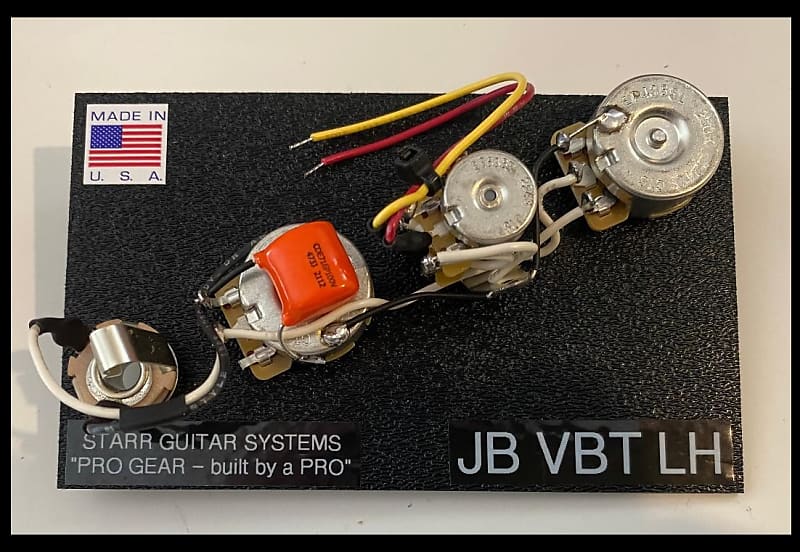 Fender Jazz Bass LEFT HAND wiring harness with Volume - Balance - Tone! NEW! image 1