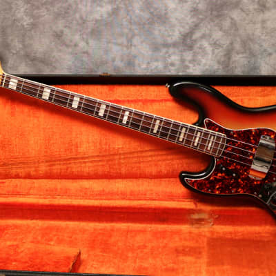 1974 Fender Jazz Bass - Sunburst - Left Handed - OHSC - Exc 9.5/10 Condition image 2