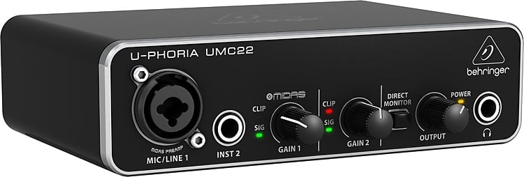 Behringer U-Phoria UMC22 USB Audio Interface image 1