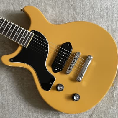 2017 Dillion Left Hand Doublecut P90 Guitar TV Yellow LP JR Junior Lefty + Original Gig Bag MIK Korea for sale