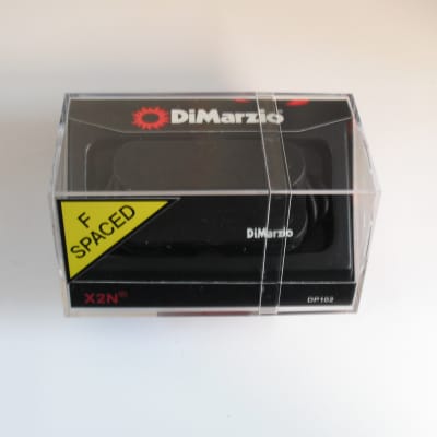 DiMarzio F-spaced X2N Bridge Humbucker Black W/White Logo DP 102