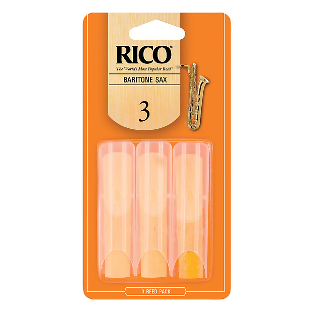 Rico RLA0330 Baritone Saxophone Reeds - Strength 3.0 (3-Pack) image 1