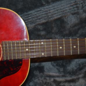 Gibson b25 12string acoustic guitar 1963 cherry sunburst image 4