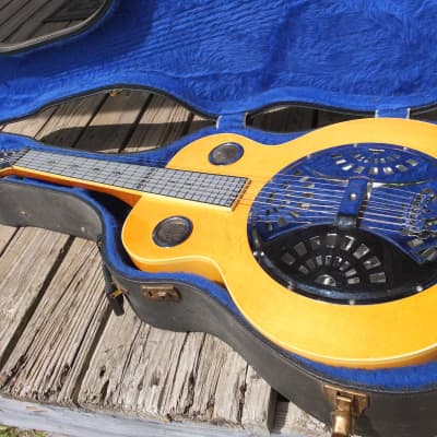 Sho Bro 7 String Resonator Shot Jackson Model Square Neck Guitar 60s - Natural image 1