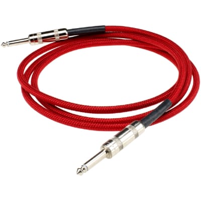 DiMarzio 6' Overbraided Instrument Cable - RED, EP1706SSRD for sale