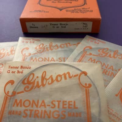 Vintage 1930s 1940s Gibson Tenor Banjo Strings case candy for TB-6 T-BF TB-5 Recording King image 6