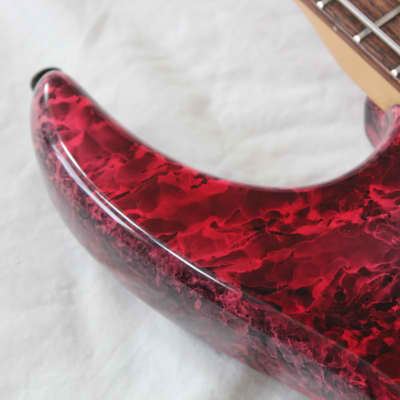1981 Vantage 525B PJ Rare Made in Japan Vintage 4 String Bass - Purple Red Nebula + Hard Case image 10