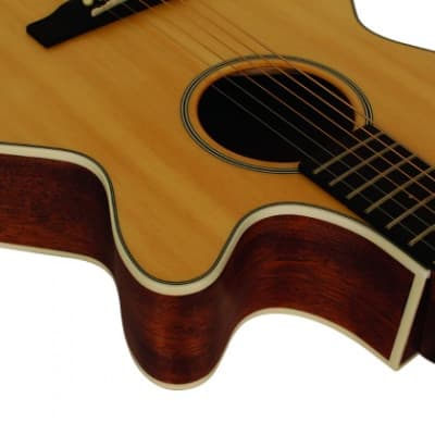 Cort Slim Body Depth SFX-MEOP SFX Cutaway Acoustic-Electric Spruce Top, Natural image 6
