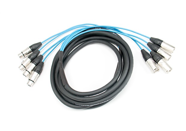 Elite Core Audio PEX415 4-Channel Fan To Fan XLR Extension Snake Cable - 15' image 1