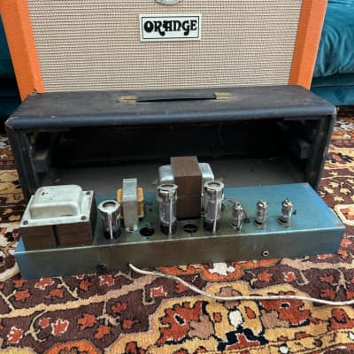 Vintage 1960s Carlsbro CS40-60 EL34 Valve Guitar Amplifier Head w/ Lay Down TFs image 11