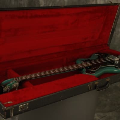 RARE 1960's Ampeg AEB-1 Scroll Bass original BLUE + BLACK!!! image 19