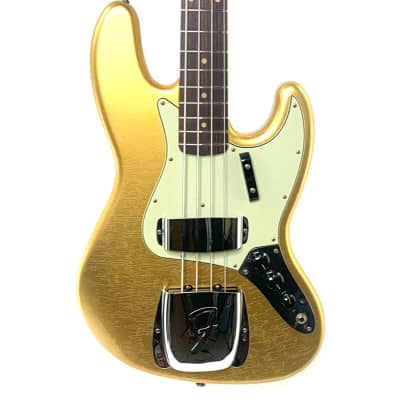 Fender Fender Custom Shop '63 Jazz Bass Journeyman - Aged Aztec Gold w/ Matched Headstock image 2