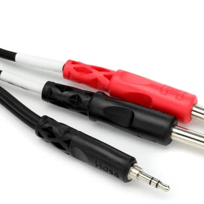 MIDI Solutions MultiVoltage Quadra Thru 1-in 4-out MIDI Through Box  Bundle with Hosa CMP-153 Stereo Breakout Cable - 3.5mm TRS Male to Left and Right 1/4-inch TS Male - 3 foot image 2