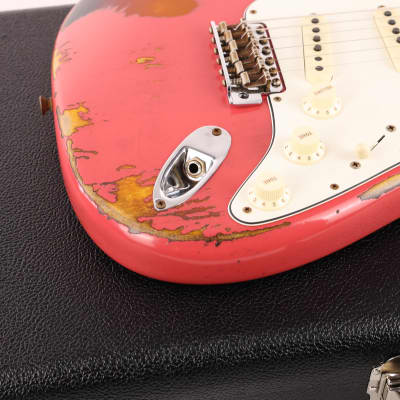Fender Custom Shop Limited Edition 1967 Stratocaster Heavy Relic Aged Fiesta Red over 3-Tone Sunburst 2022 image 10