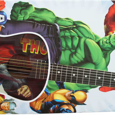 Peavey Marvel Avengers Thor Graphic 1/2 Size Acoustic Guitar Signed by Stan Lee with Certificate of Authenticity (Serial  ARBCF101911) image 5