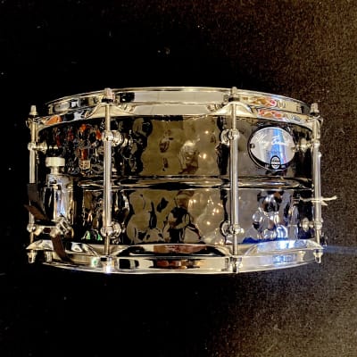 Dixon Artisan Gregg Bissonette 14" x 6.5" Signature Hammered Brass Snare Drum - Used for Clinic image 7