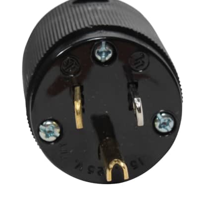 Hubbell AC Female & Male Edison Plug Set 15 Amp Black image 4