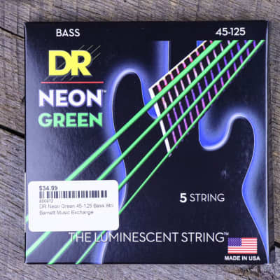 DR Neon Green 45-125 Bass Strings image 2