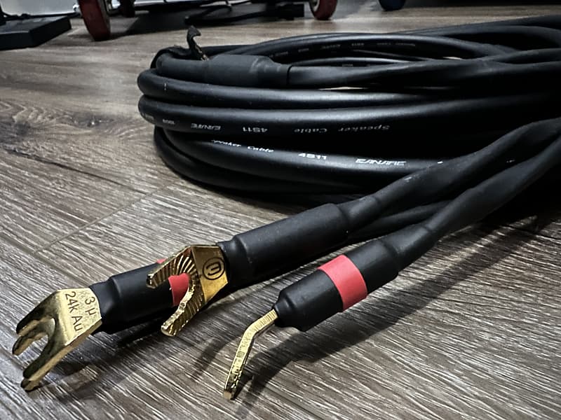 Canare 4S11 Star-Quad Speaker Cable Pair with Eminence Gold Spade  Connectors - 10ft