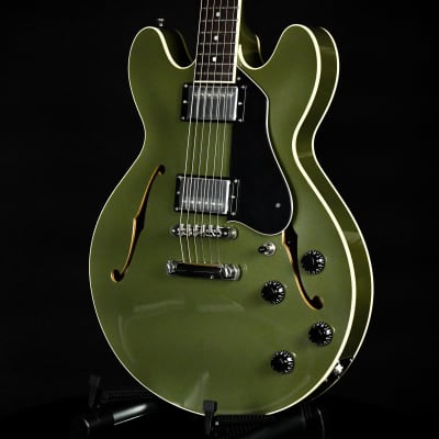 Collings I-35 LC Semi-Hollowbody Olive Drab Green Rosewood Fingerboard  (221956) image 5
