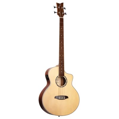 Ortega D7CE-4 Acoustic Bass Deep Series 7 4-String Medium Scale Bass Spruce/Mahogany Natural for sale