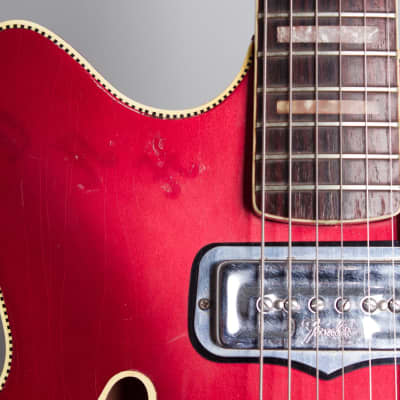 Fender  Coronado II Thinline Hollow Body Electric Guitar (1966), ser. #503080, original black tolex hard shell case. image 14