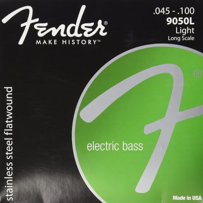 Fender 9050L Stainless Steel Flatwound Electric Bass Strings - LIGHT, 45-100 image 1