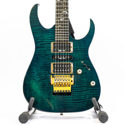1993 Ibanez RG7CTTL Electric Guitar Trans Blue w/ Tree of