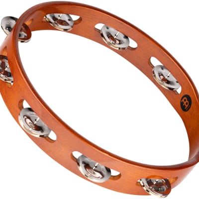 Meinl Percussion TA1AB Traditional 10-Inch Wood Tambourine with Single Row Steel Jingles image 1