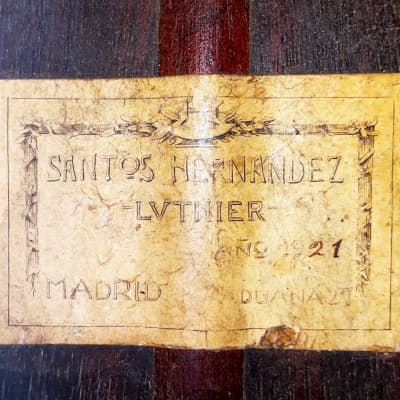 Santos Hernandez 1921 historically very  important classical guitar - huge and deep sound + check video! image 15