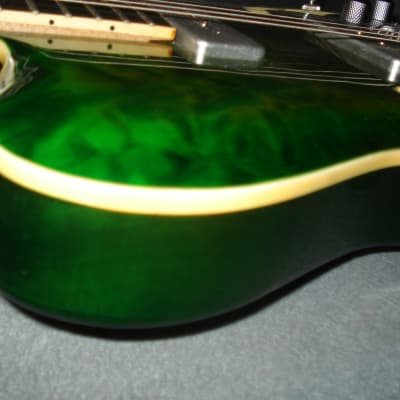 Raven West Semi-Hollow Body Tele - Emerald Quilted Maple image 10