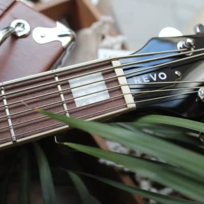 VINTAGE REVO Series 'Custom Supreme' Baritone VI Semi-Acoustic Guitar ~ Tobacco Sunburst, 3, 93 KG image 9