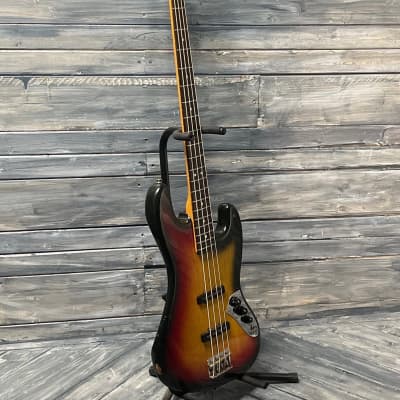 Used Greco JB 800 Japanese made 4 String Electric Bass with Gig Bag- Sunburst image 4