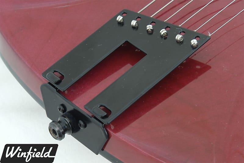 Black 12-string trapeze tailpiece conversion kit for