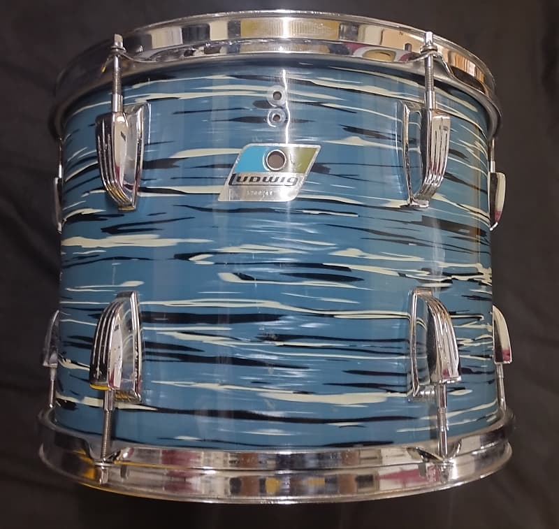 Ludwig 14x10 Tom Blue oyster Bowling ball Reverb