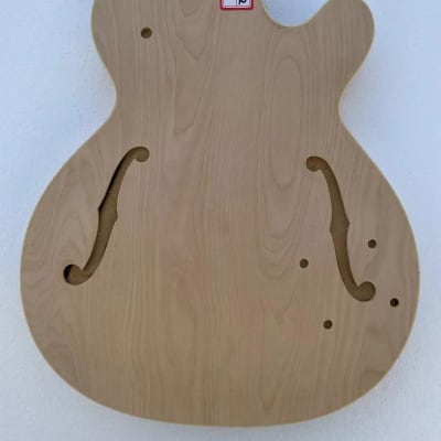 Unfinished DIY Project Guitar Hollow Body, Laminated Spruce Wood