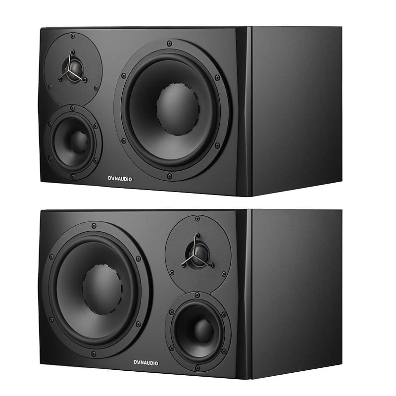 Dynaudio LYD 48 3-Way Powered Studio Monitor, Right Side, Black - With Dynaudio LYD 48 3-Way Powered Studio Monitor, Left Side, Black image 1