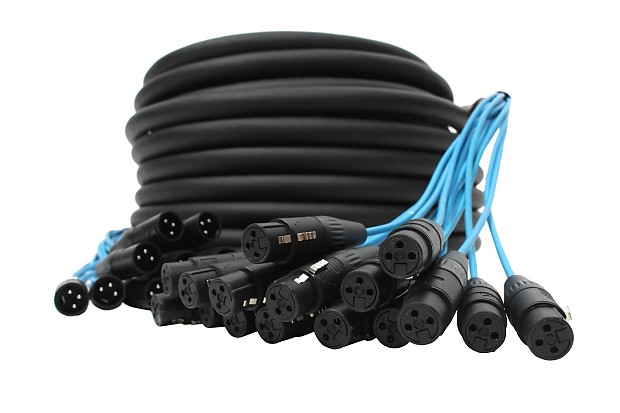 Elite Core Audio PEX16100 16-Channel Fan To Fan XLR Extension Snake Cable - 100' image 1
