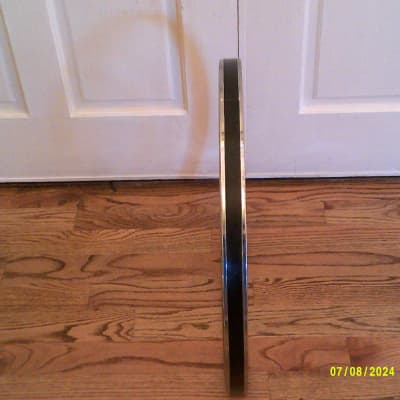 Pearl Vintage 24 Inch Bass Drum Hoop, Chrome Hoop, Black Inlay - Excellent! image 3