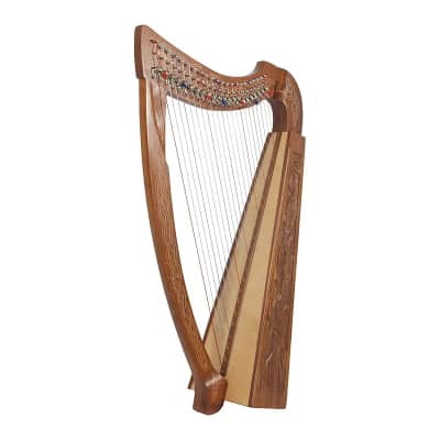 HTAC-1, 22-String Heather Harp, Chelby Levers, Sheesham Thistle Vine image 2