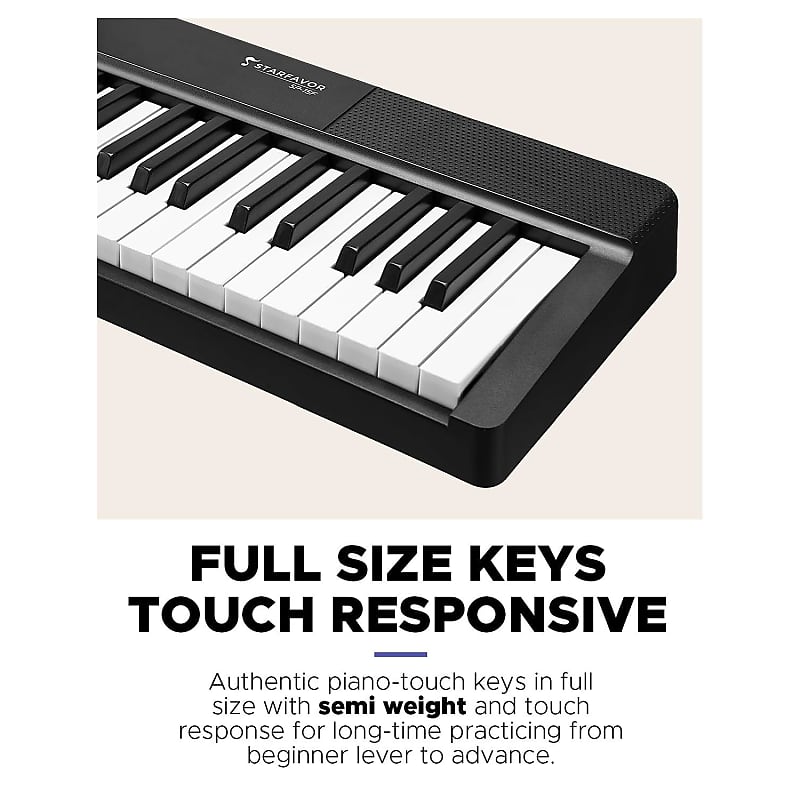 Ep-10 Beginner Foldable Digital Piano 88 Key Full Size Semi Weighted  Keyboard, Bluetooth Portable Electric Piano With Piano Bag