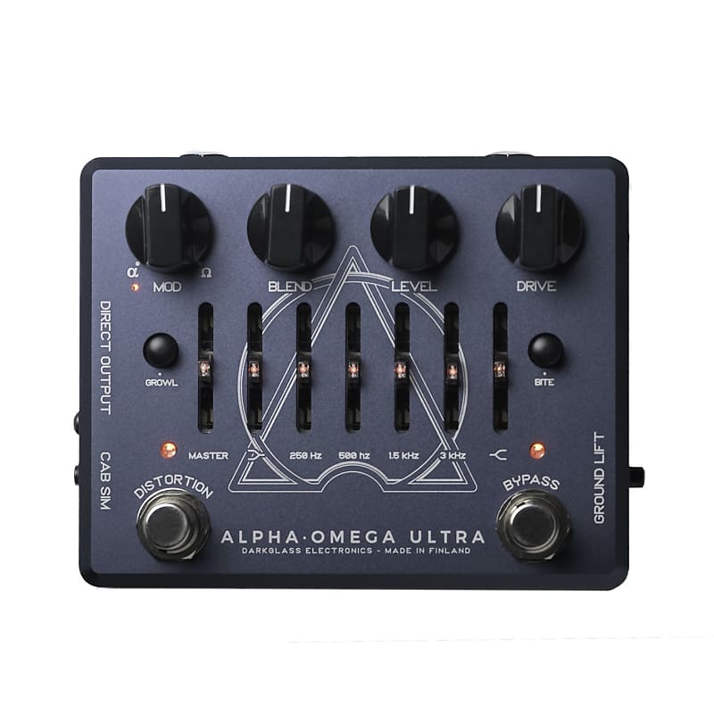 Darkglass Electronics Alpha Omega Ultra V2 Bass Preamp Pedal w/ Aux Input AOUV2