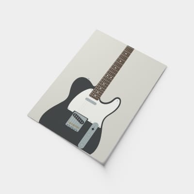 Telecaster Guitar Print - Fender Electric Guitar Poster (A4 Size) image 2