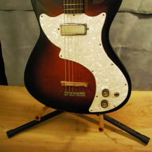 1965 Silvertone Single Pickup Sunburst Electric Guitar image 2