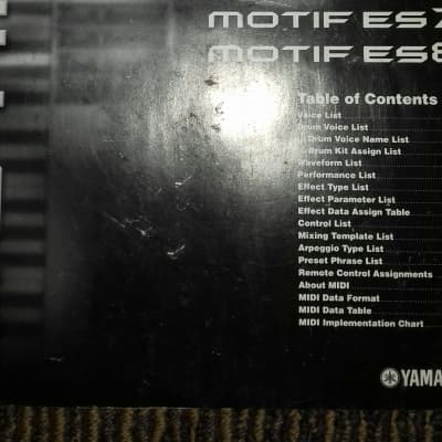 Yamaha Motif ES 6 7 8 Data List Book