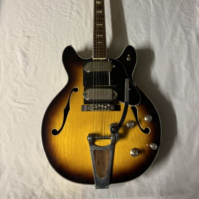 Ventura Hollowbody Electric Guitar Modified MIJ Japan 1970s - Tobacco Sunburst for sale
