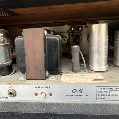 Vintage 1968 Thunderbass By Guild 45 Watt All Tube Amplifier Head~Black Tolex image 18